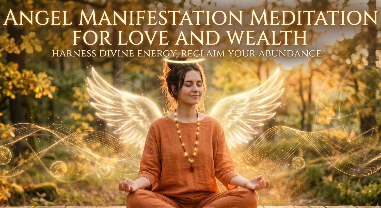 womanmeditationgoldenlightspiritua Angel manifestation meditation for love and wealth