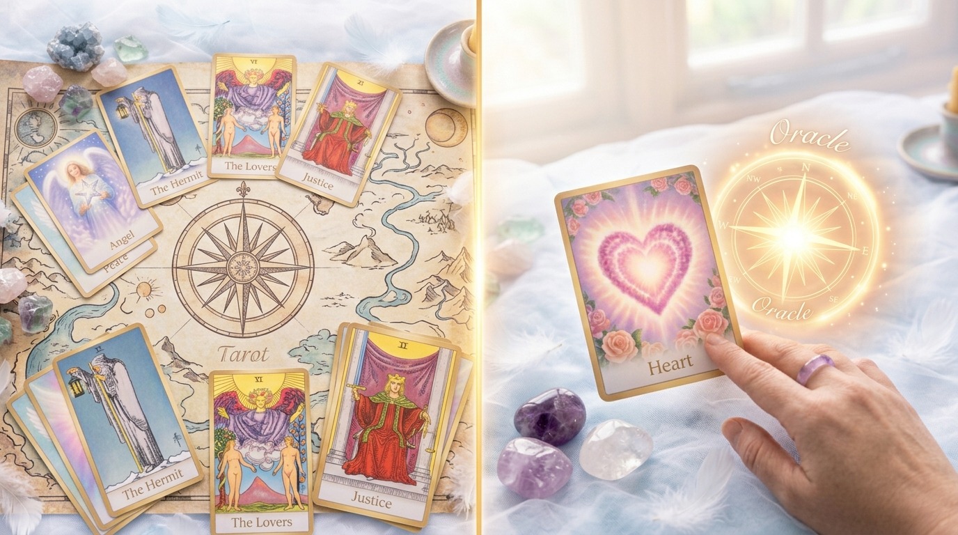 Angel Tarot vs. Angel Oracle Cards Angel Tarot vs. Angel Oracle Cards